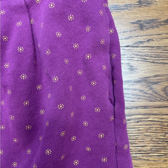 Tea Collection Girls Violet French Terry Floral Print Zippered Dress Size 5 - Picture 9 of 16